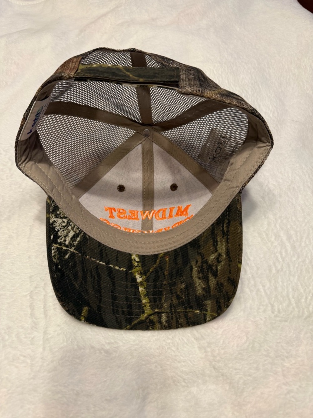 Midwest Princess Camo Trucker Hat - Orange Embroidery NWT - Picture 3 of 7